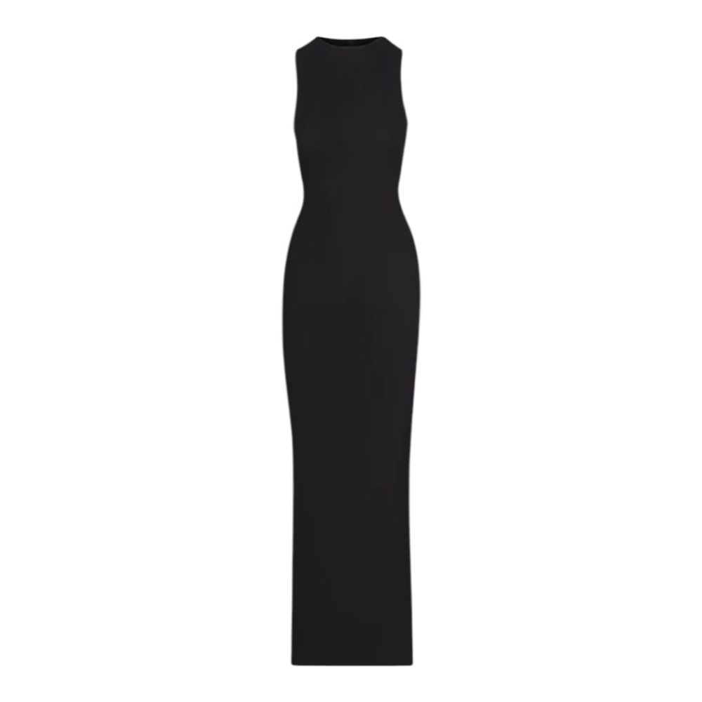 SKIMS Elegant Black Sleeveless Maxi Dress